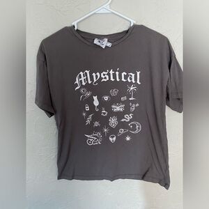 Princess Polly 100% cotton Halloween witchy graphic tee size small